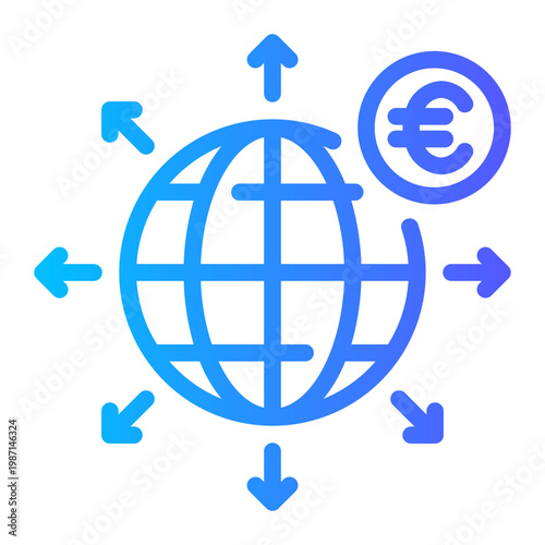 euro gradient icon