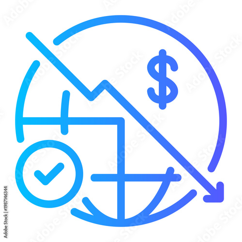 financial gradient icon
