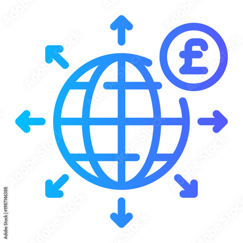 pound gradient icon