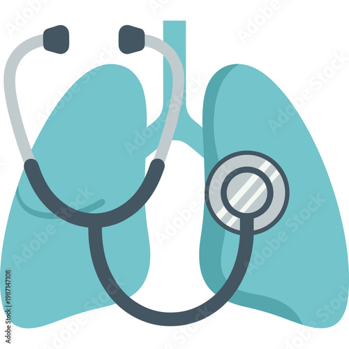 Medical professional examining lungs with stethoscope in clinic