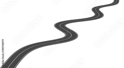 Winding road stretching into the distance.