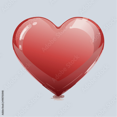 Ein glänzendes rotes Herz