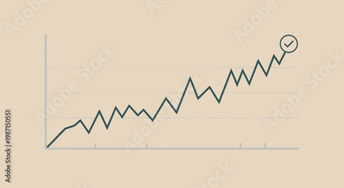 Flat minimalist illustration of crypto market maturity b