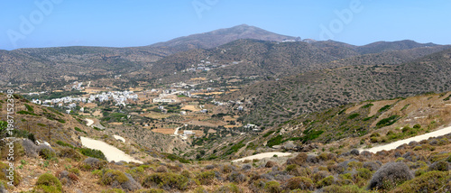 Katapola, the seaside village on the island of Amorgos. Cyclades, Greece