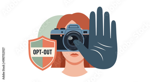 Woman with camera and opt out.