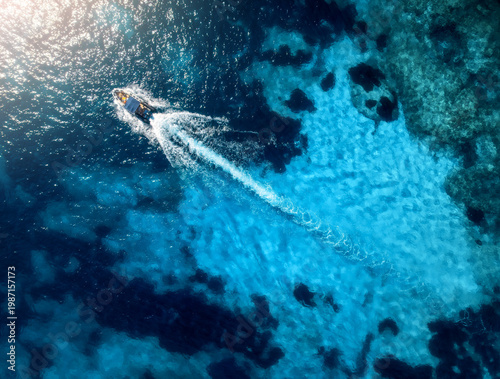 Aerial drone view of speed ...