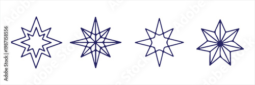 Generative AI logo icon magic sparkle stars symbol , Artificial intelligence sign. Vector ai generated icon blue logo