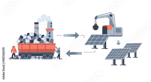 Recycling materials for solar panels.