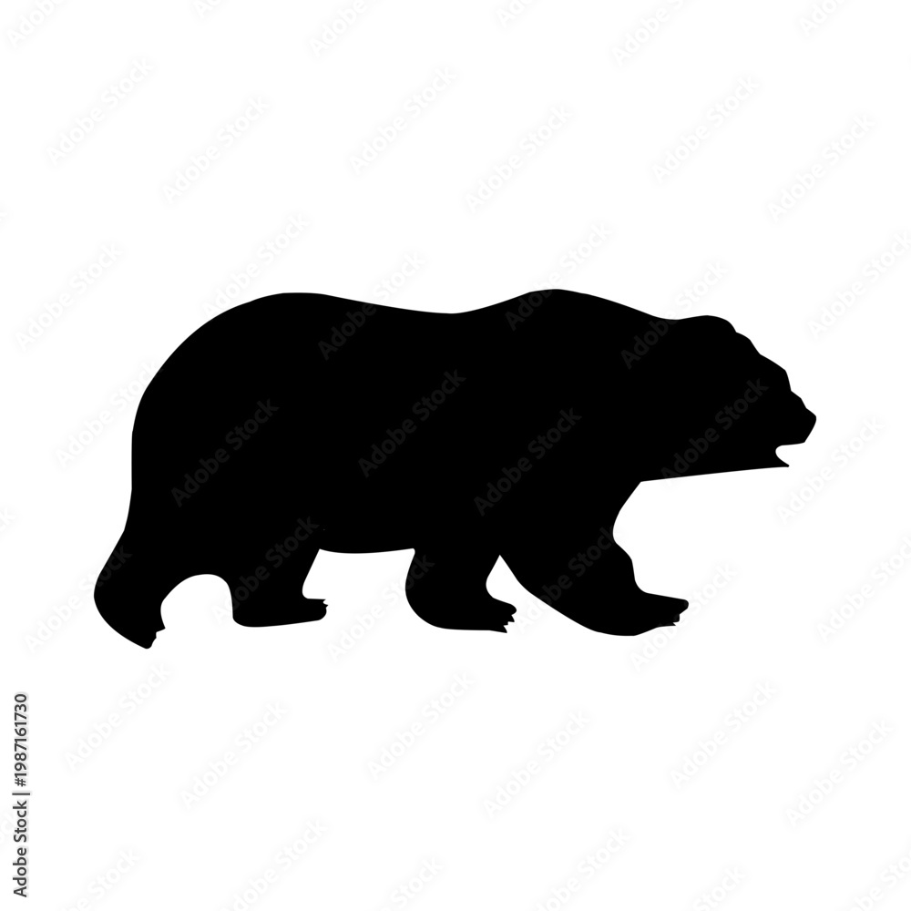 Fototapeta premium Bear silhouette vector