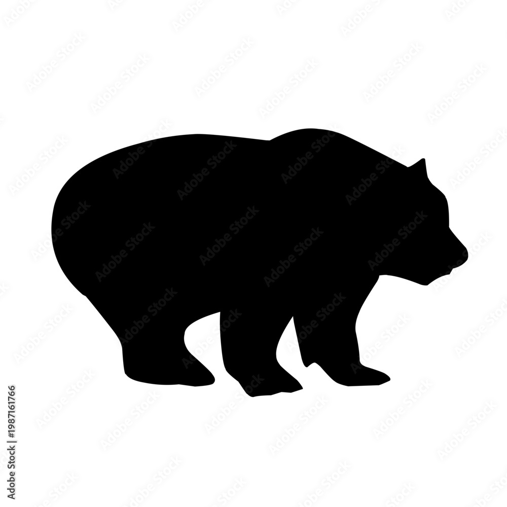 Fototapeta premium Bear silhouette vector