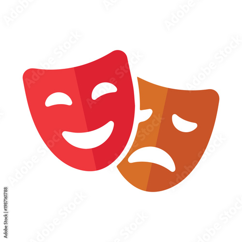 Comedy and Tragedy Theater Masks.