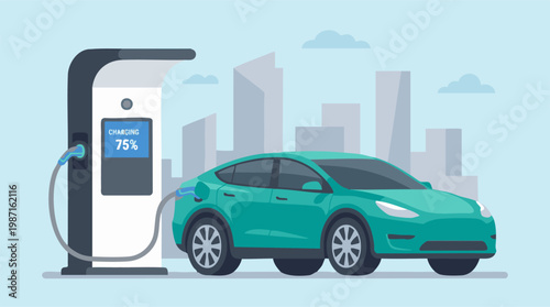 Eco-friendly Electric Vehicle Charging in a Modern City Environment