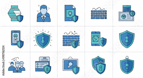 Collection of Security and Protection Icons.