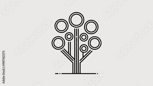 Tree with app icon leaves replacing foliage - for digital ecosystem branding