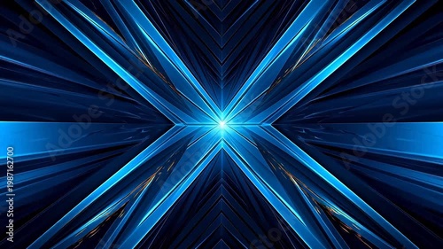 Digital blue perspective light geometric abstract background
