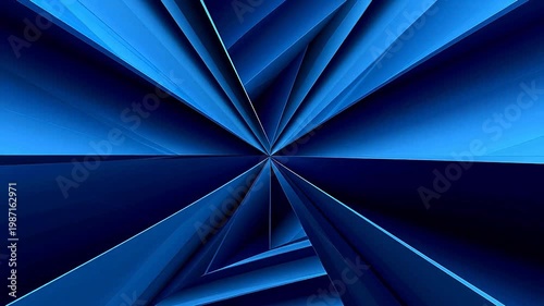 Digital blue perspective light geometric abstract background