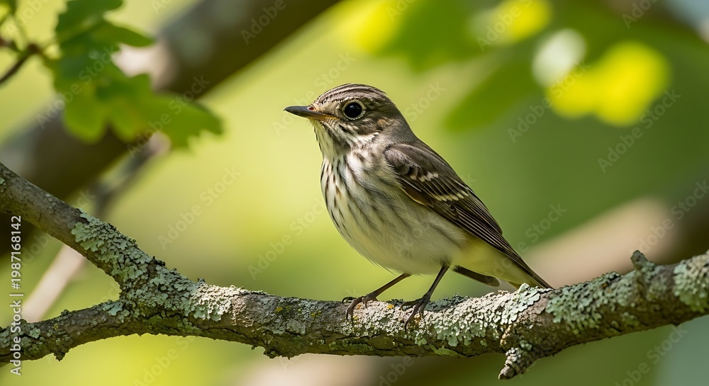 Obraz premium Bird Perched on a Branch in a Natural Habitat.