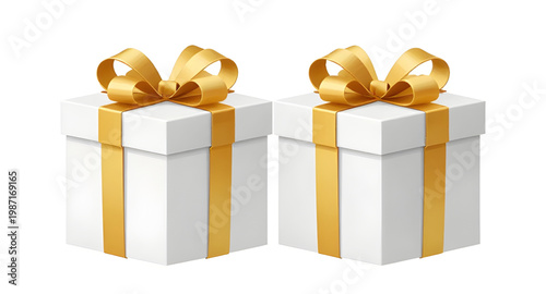 gift boxes, white presents, gold ribbon, shiny bow, luxury packaging, elegant gift wrap, festive presents, holiday gifts, premium box, celebration package, decorative ribbon, birthday gift, wedding pr