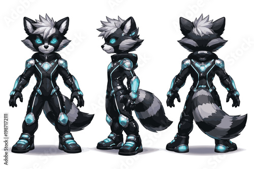 collection of animal cyborg cartoons