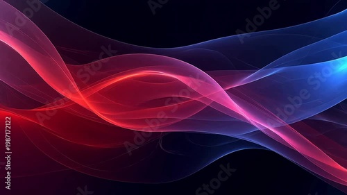 Digital fuchsia glowing curve abstract background