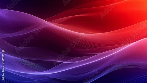 Digital fuchsia glowing curve abstract background