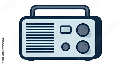 radio, receiver, icon, minimalist, device, audio, signal, antenna, broadcast, media, sound, communication, technology, vintage, design, symbol, clean