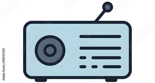 radio, receiver, icon, minimalist, device, audio, signal, antenna, broadcast, media, sound, communication, technology, vintage, design, symbol, clean