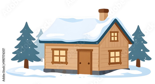 winter scene, snowy house, cozy cabin, snow landscape, winter home, snow shed, cold weather, holiday scene, winter village, frosty house, snowy cabin, outdoor winter, seasonal illustration, christmas 
