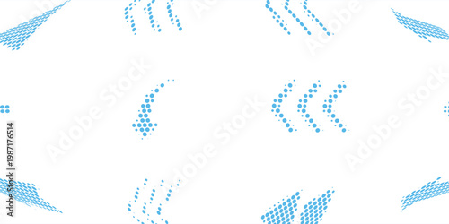 halftone arrow icons set gradient blue dotted direction symbols
