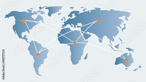 World map Art design printable 