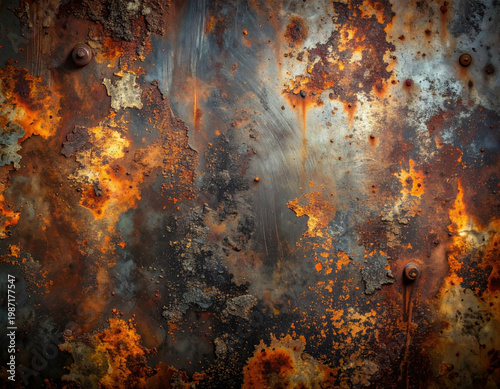 Creating a seamless distressed metal texture dark oxidized steel for graphic design applications