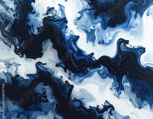 Creating seamless abstract ink swirl patterns digital art studio texture design artistic environment elevated viewpoint ink and water concept