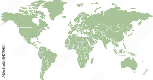 World map Art design printable 