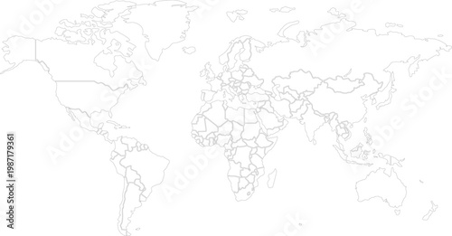 World map Art design printable 