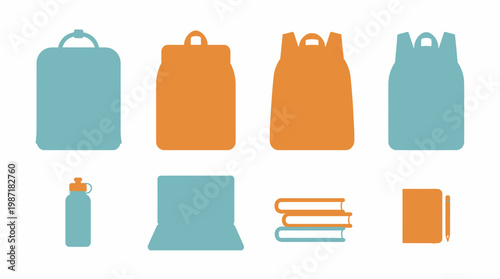 School Backpacks and Lunchboxes Set.