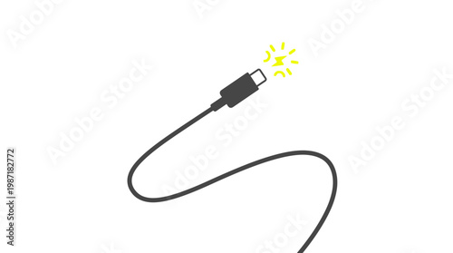 USB Cable with Electric Spark.