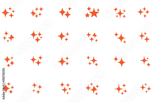 Sparkle shine star icons collection. Set of black stars icon. Stars sparkle icons for decoration design