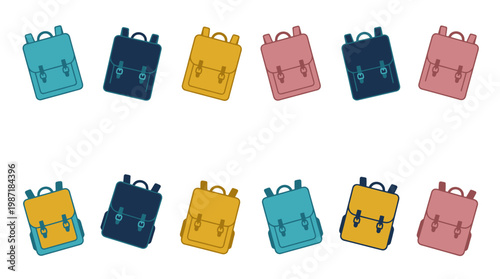 Colorful plastic lunch boxes side by side.