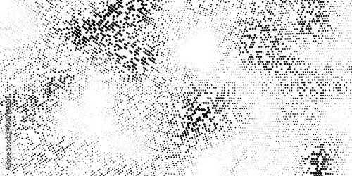 Modern radial halftone pattern with bold black and white dots, clean symmetry and precise dot alignment, vector design