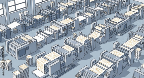 Automated Industrial Manufacturing Production Line.