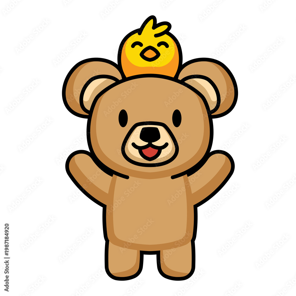 Fototapeta premium Illustration of cute mascot of bear mascot