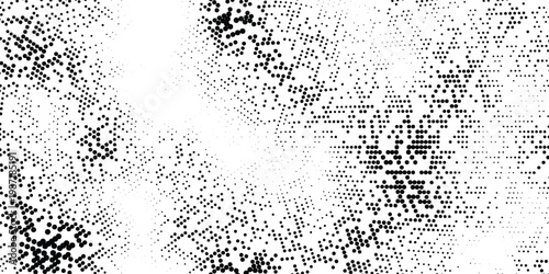 Creative radial halftone pattern with bold black and white dots, experimental dot scaling and layered circular depth, graphic illustration