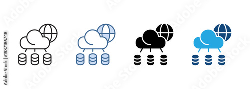 Multi Style Icon Set Big data Collection