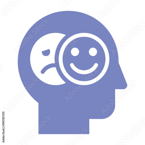 Contrasting emotions in a person's head