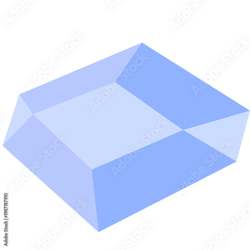 Diamond Gemstone Icon - Brilliant Cut Luxury Jewel Vector