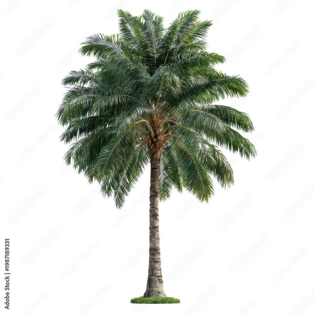 Obraz premium Classic coconut palm tree natural shape isolated