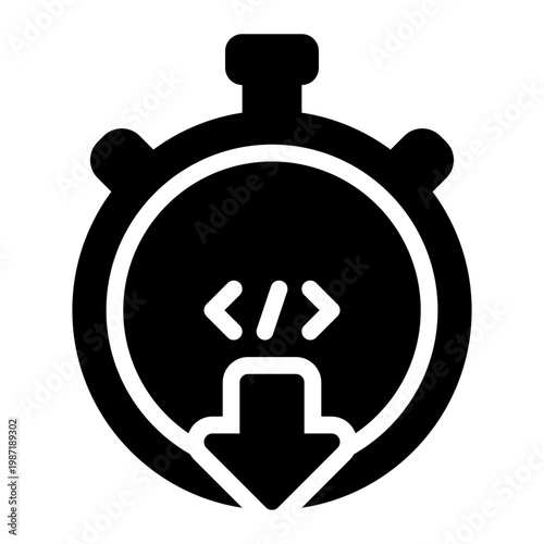 down time glyph icon