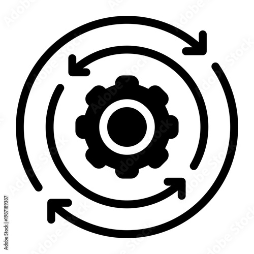project management glyph icon