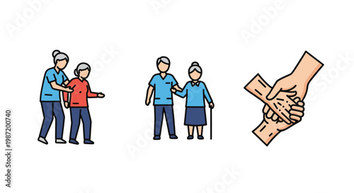 People helping each other with support.