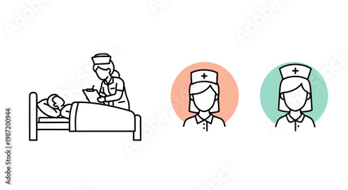 Nurse taking care of patient.